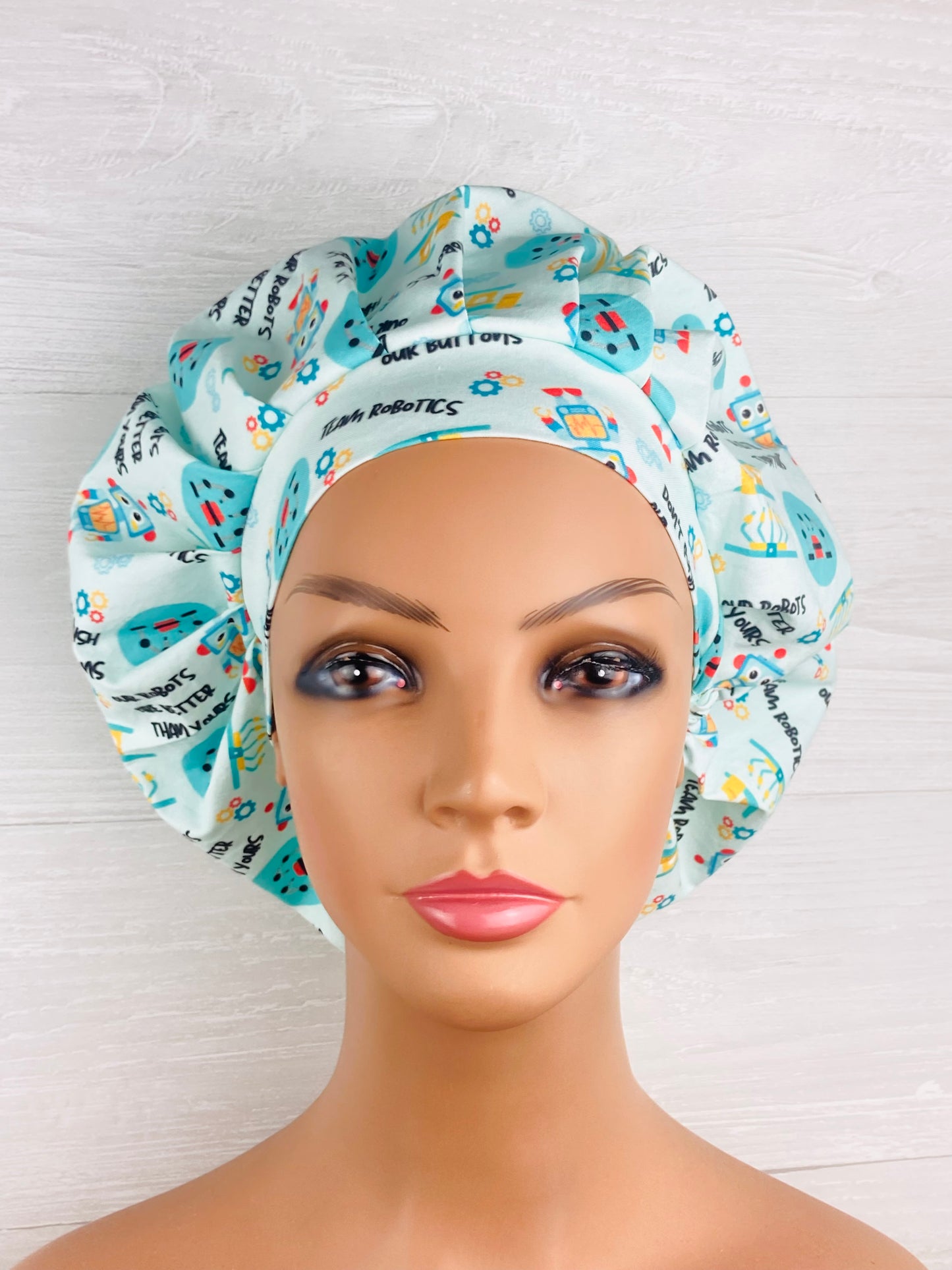 Team Robotics Bouffant Scrub Cap