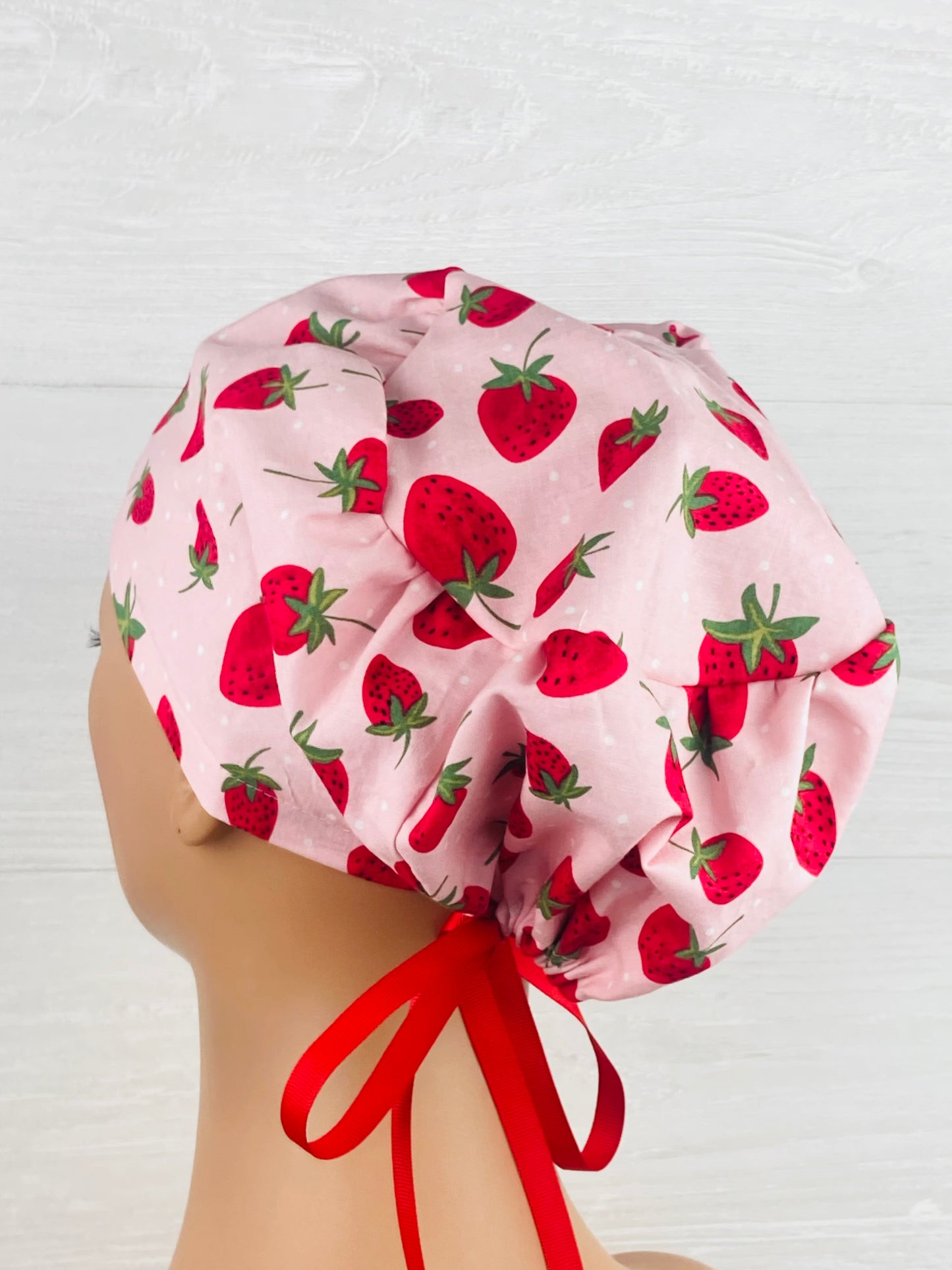 Strawberry Dot Women's Tieback Hat