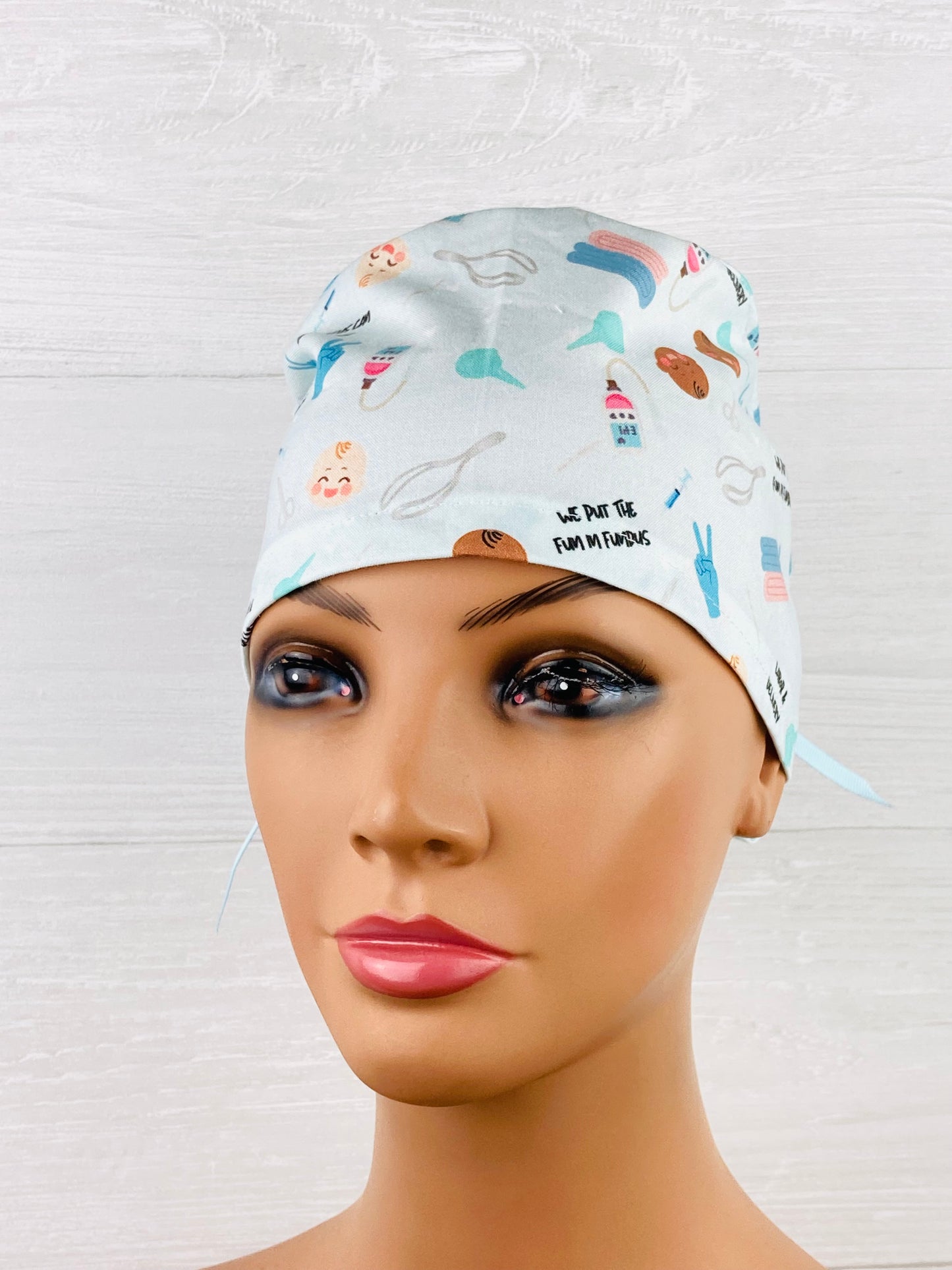 No Fetus Can Defeat Us Ponytail Scrub Cap