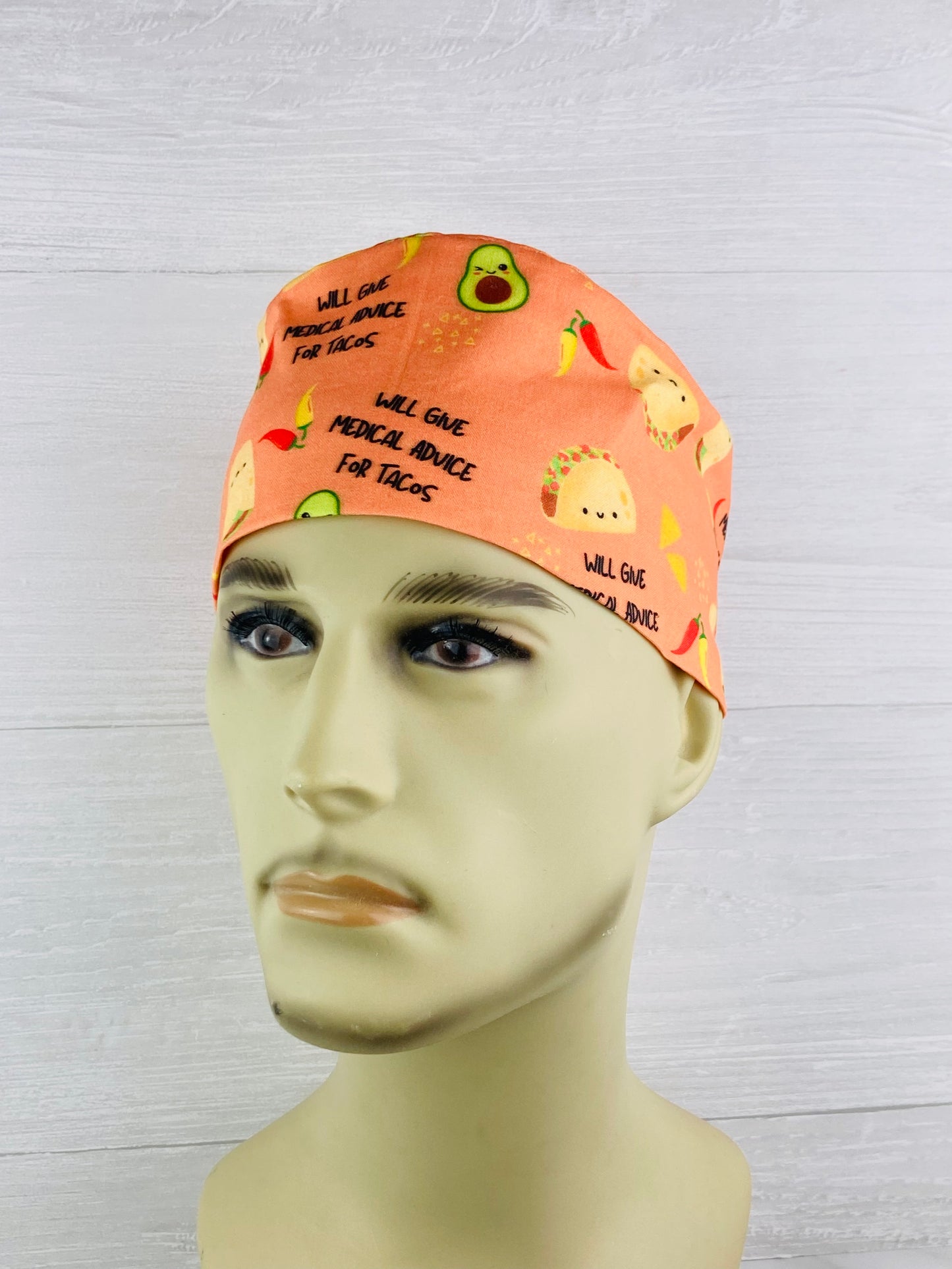 Will Give Medical Advice for Tacos Men's Scrub Hat