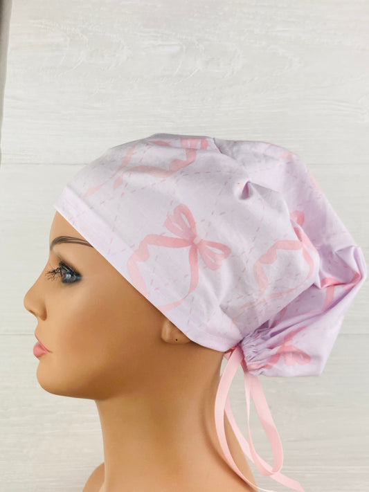 Pink Bow Women's Tieback Hat