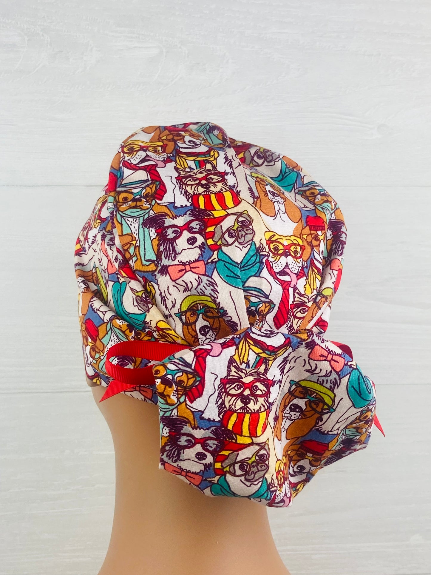 Hipster Dogs Ponytail Hat