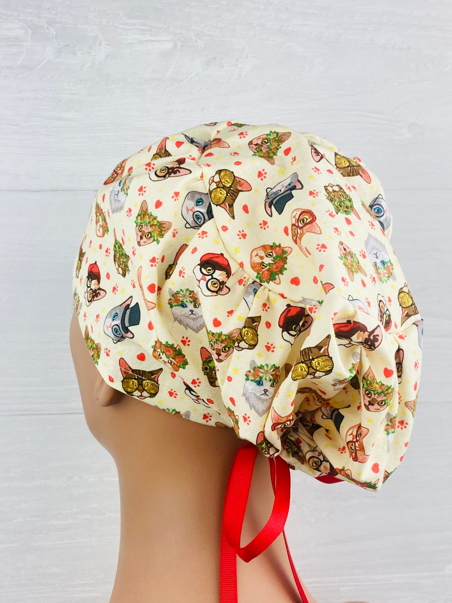 Cat Faces Women's Tieback Hat
