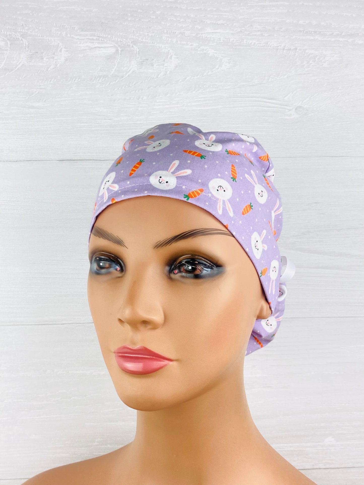Easter Bunnies and Carrots Ponytail Hat