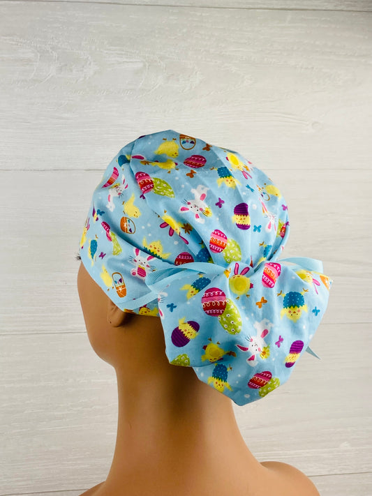 Tossed Easter Critters Ponytail Hat