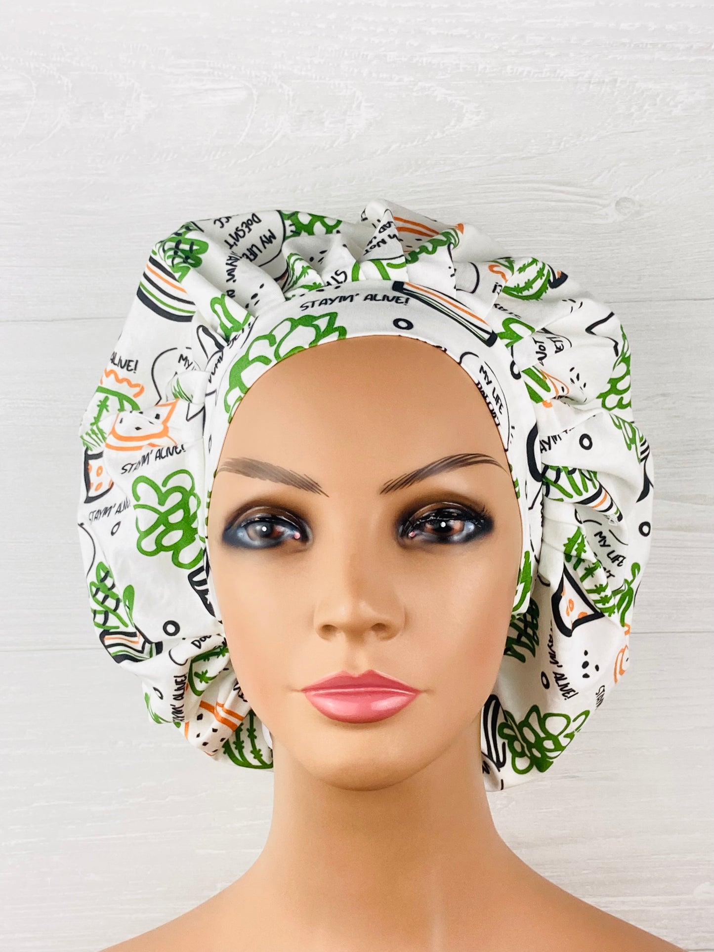 Stayin' Alive Bouffant Scrub Cap