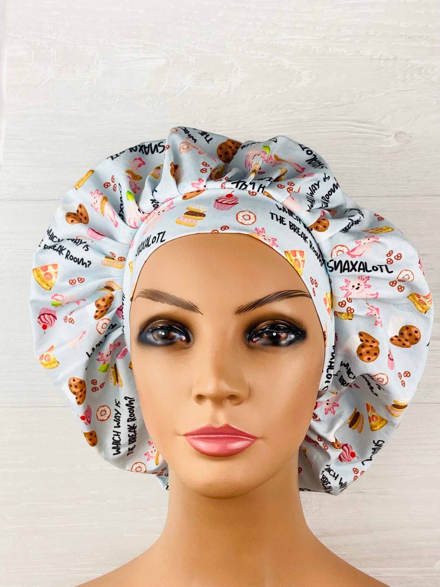 Snaxalotl Bouffant Scrub Cap