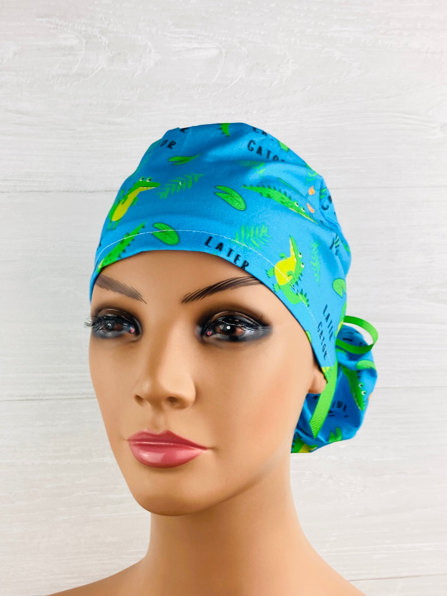Careful, I Bite Ponytail Scrub Hat