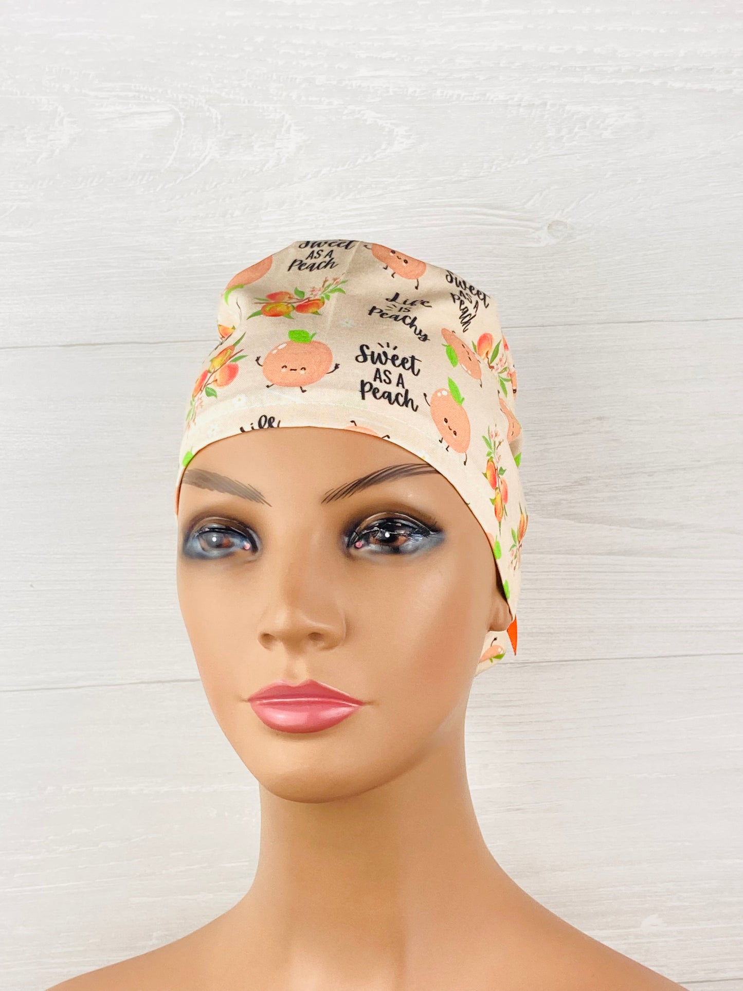 Life is Peachy Ponytail Scrub Cap
