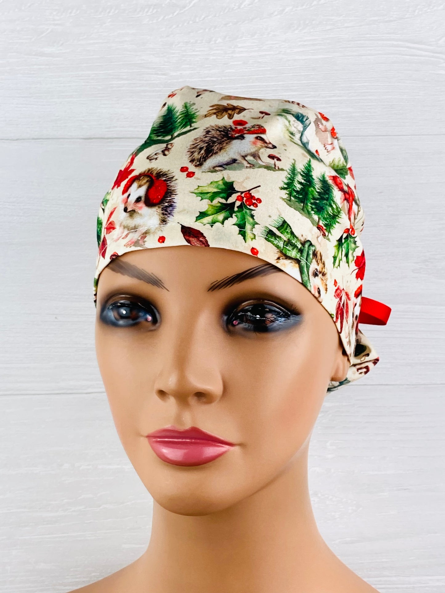 Christmas Hedgehogs Ponytail Hat