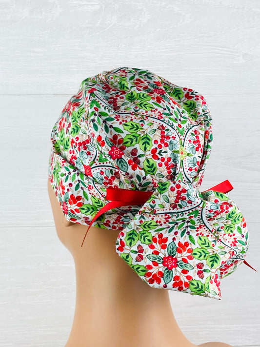 Ornate Christmas Ponytail Hat