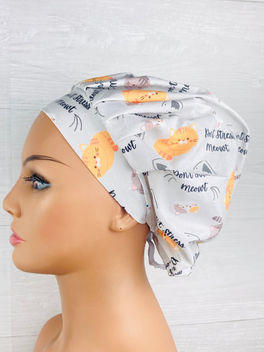Don't Stress Meowt Bouffant Scrub Cap