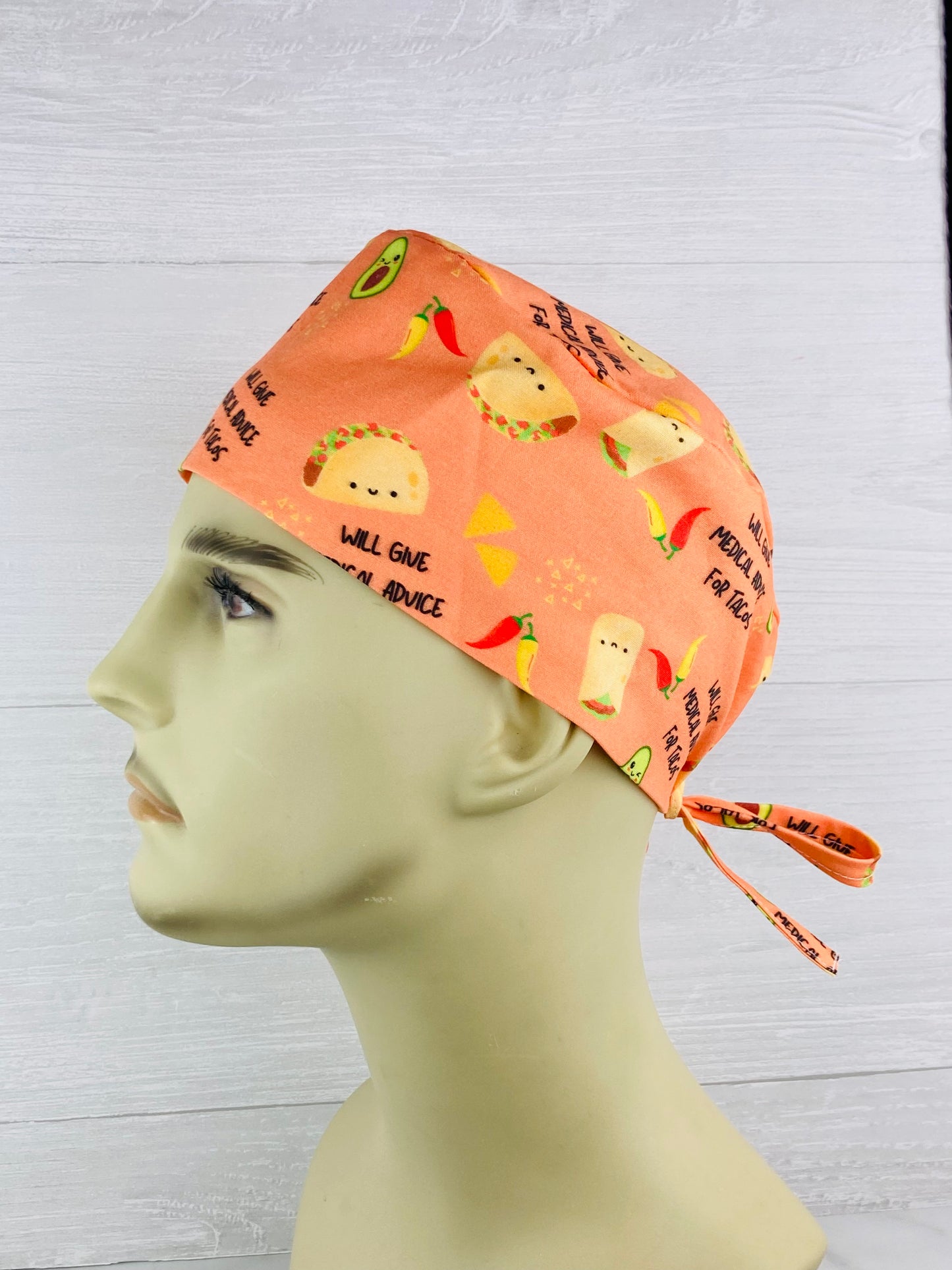 Will Give Medical Advice for Tacos Men's Scrub Hat