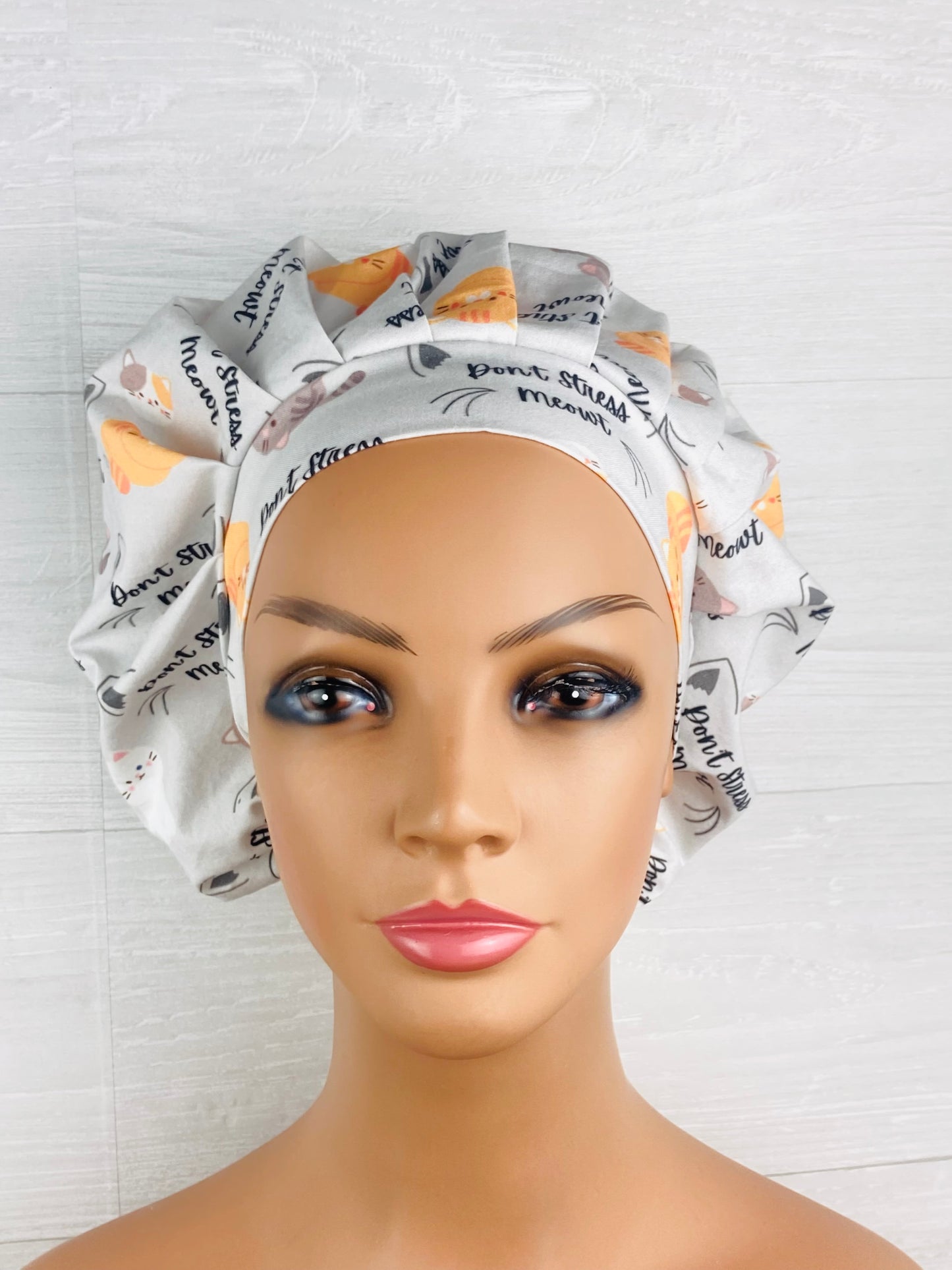 Don't Stress Meowt Bouffant Scrub Cap