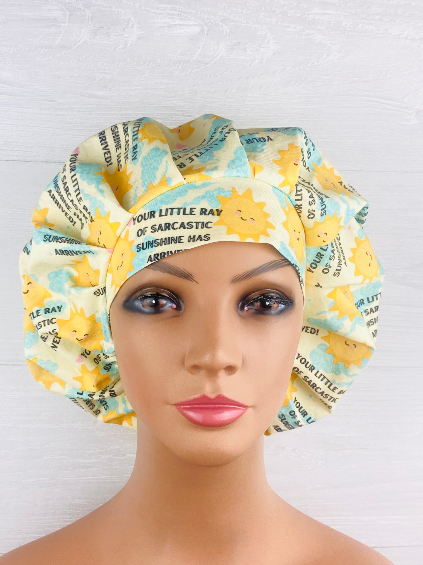 Sarcastic Sunshine Bouffant Scrub Cap
