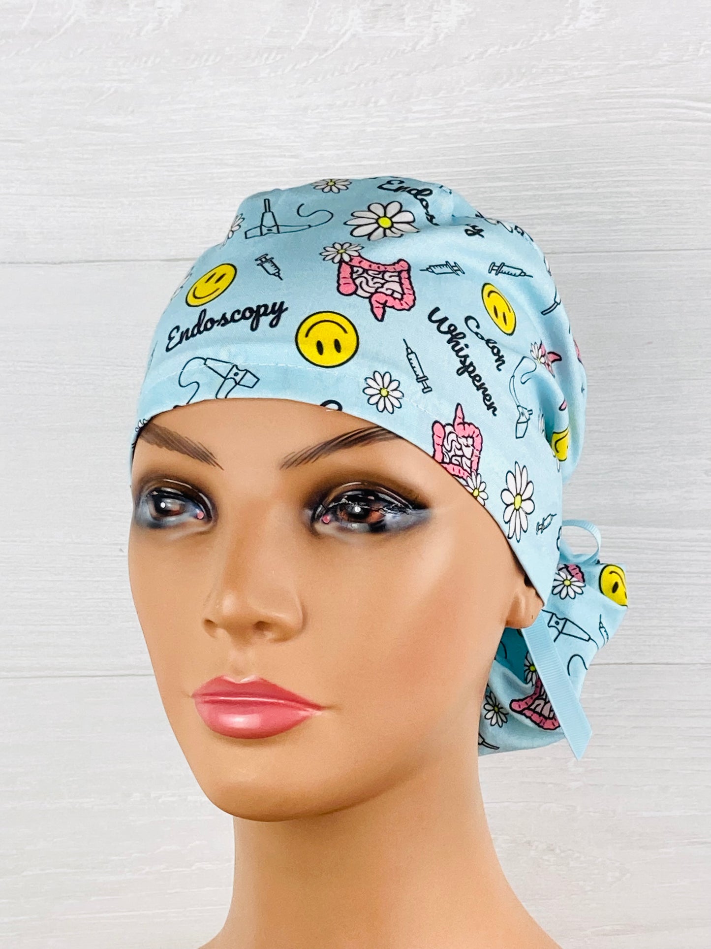 Colon Whisperer Endoscopy Ponytail Scrub Cap