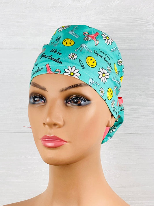 We're Spec-tacular Gynecology Ponytail Scrub Cap
