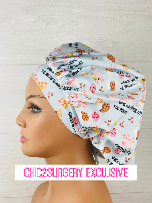 Snaxalotl Bouffant Scrub Cap