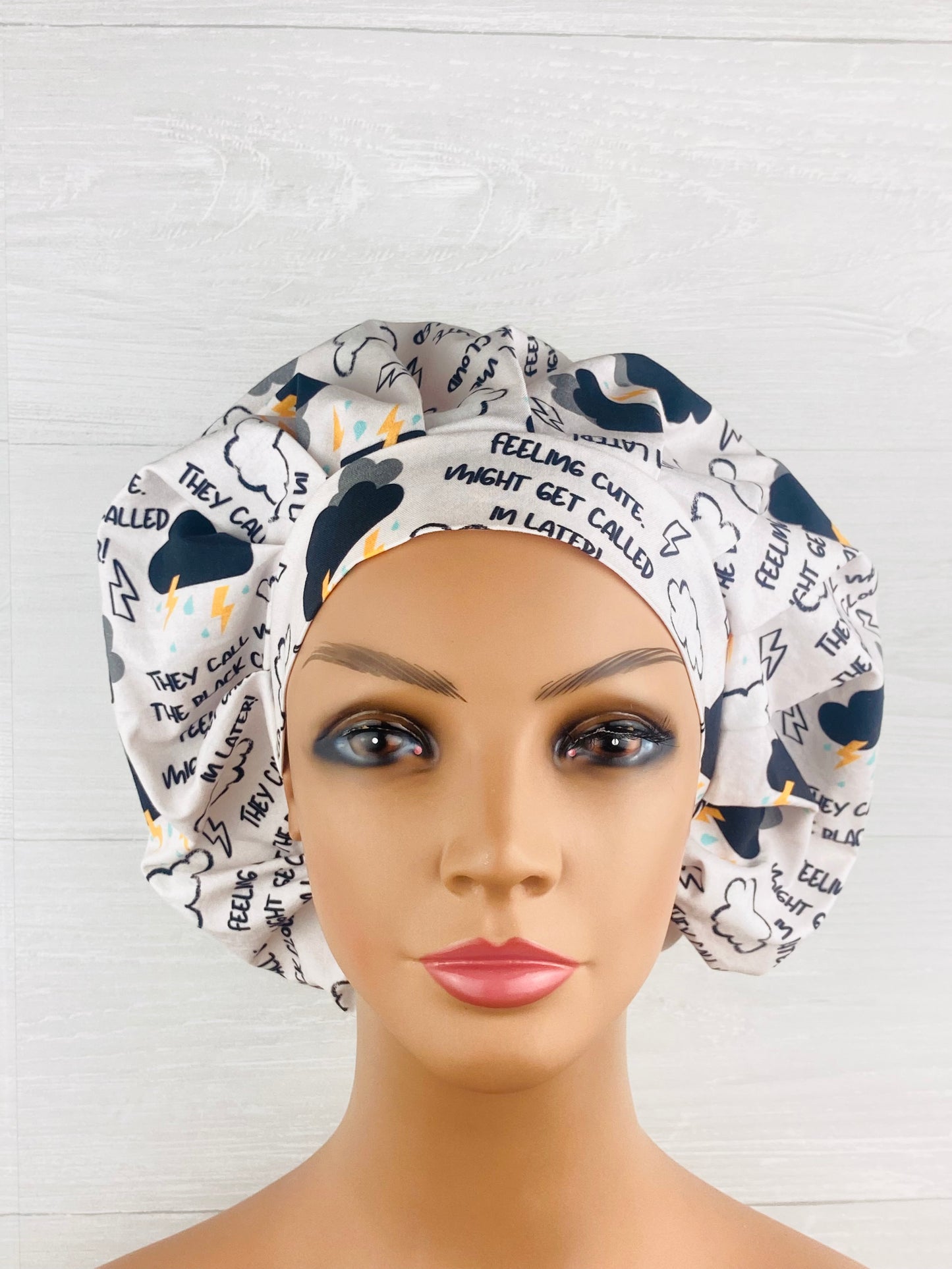 Black Cloud Bouffant Scrub Cap