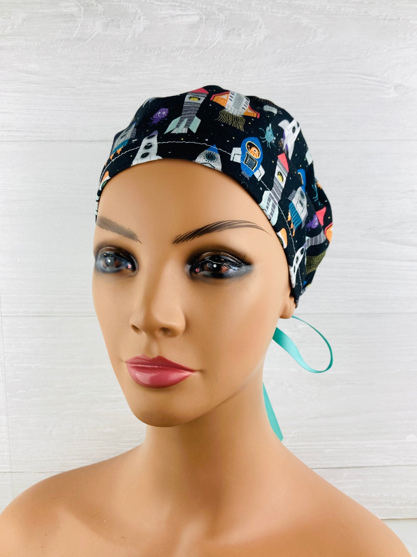 Aliens and Rockets Womens Tieback Hat