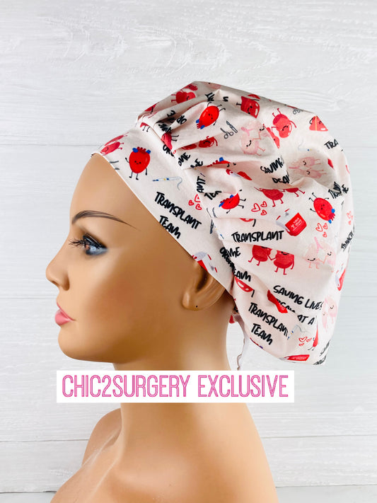 Transplant Team Bouffant Scrub Cap