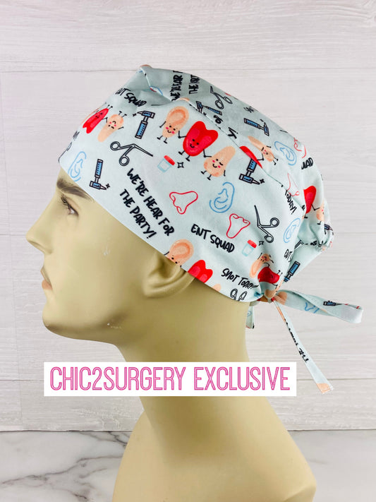 ENT Squad Men's Scrub Hat handmade ENT surgical scrub cap made in USA