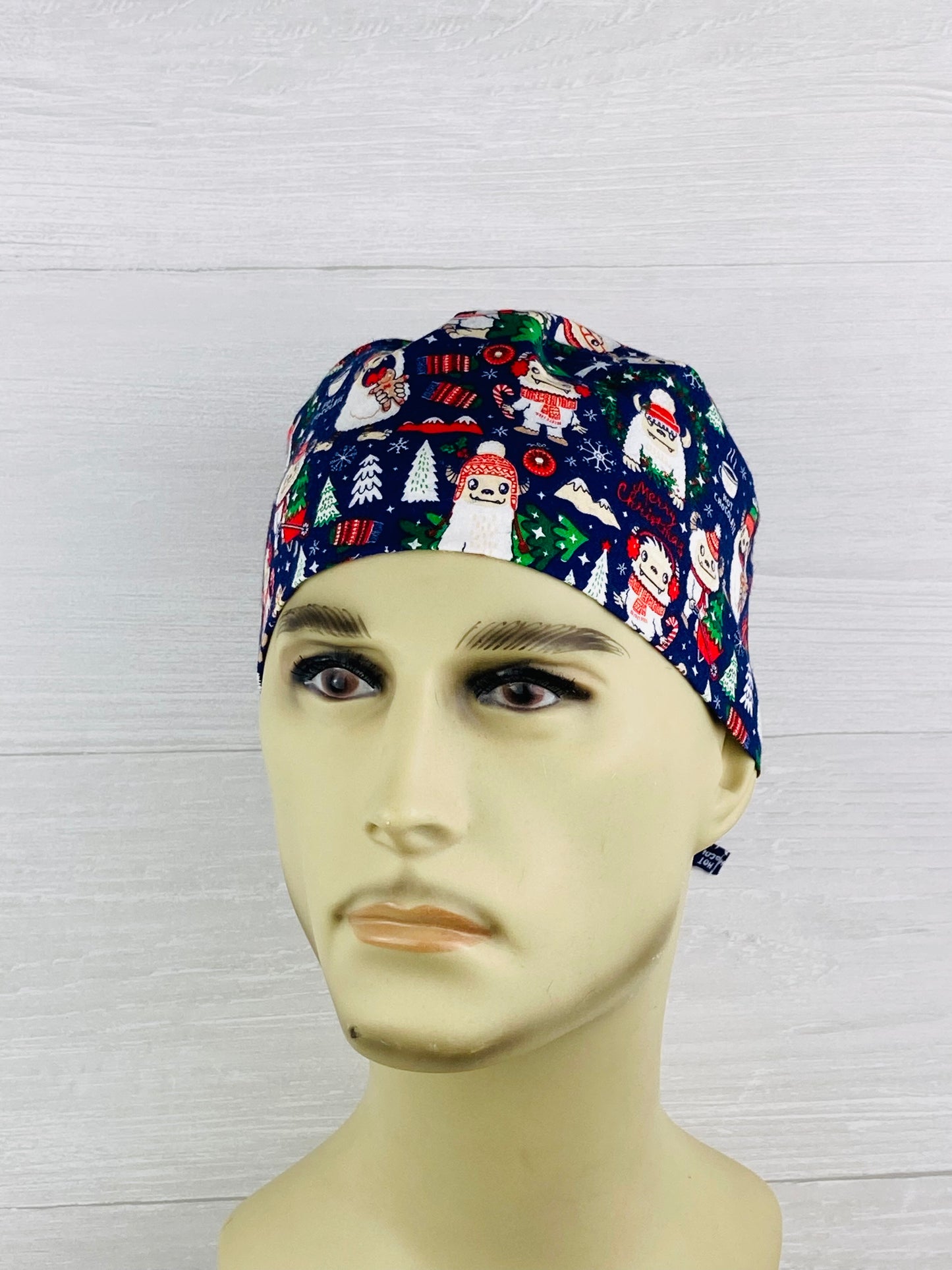 Christmas Yeti Men's Scrub Hat