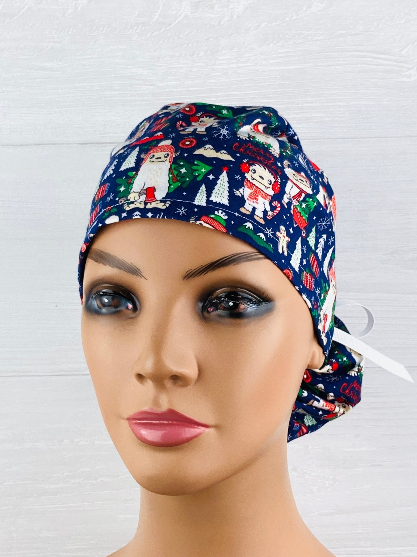 Christmas Yetis Ponytail Hat