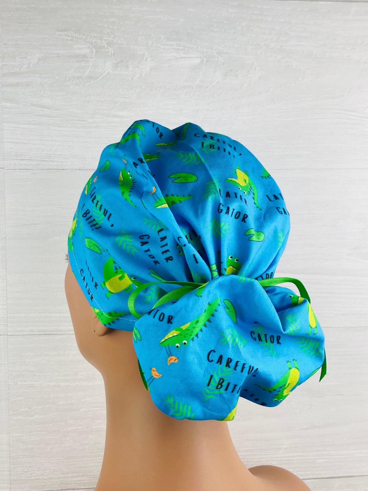 Careful, I Bite Ponytail Scrub Hat