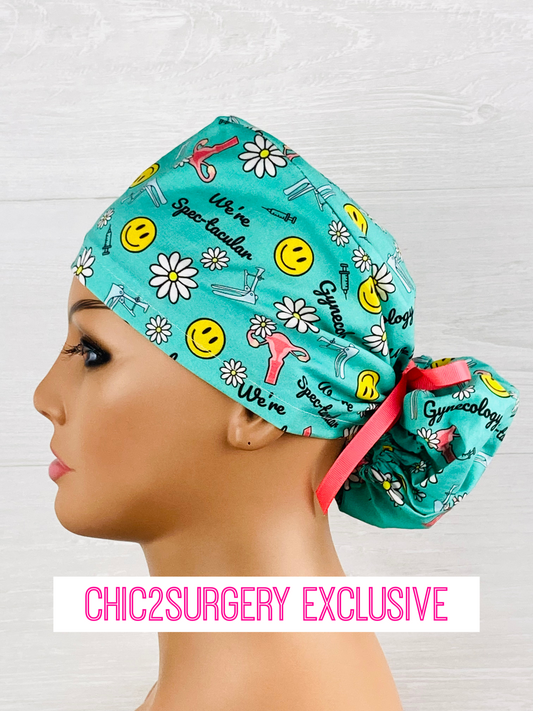 We're Spec-tacular Gynecology Ponytail Scrub Cap