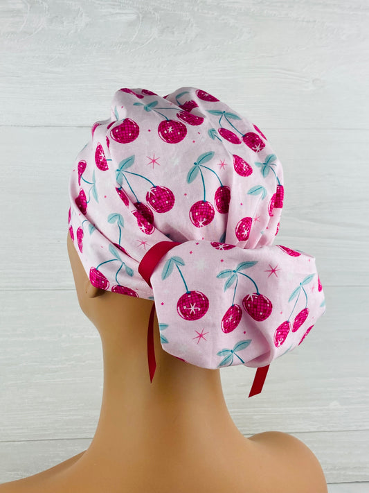 Disco Ball Cherries Ponytail Hat