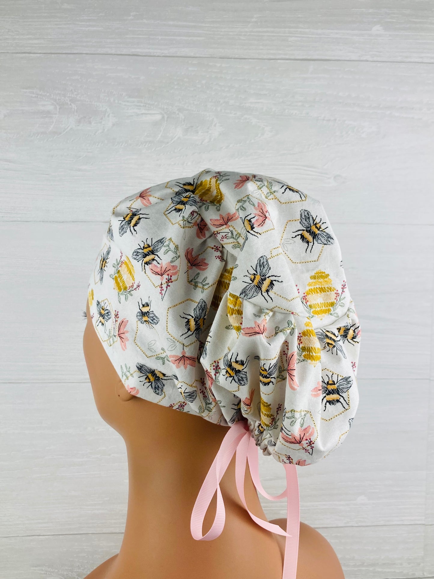 Bees on Cream Women's Tieback Hat