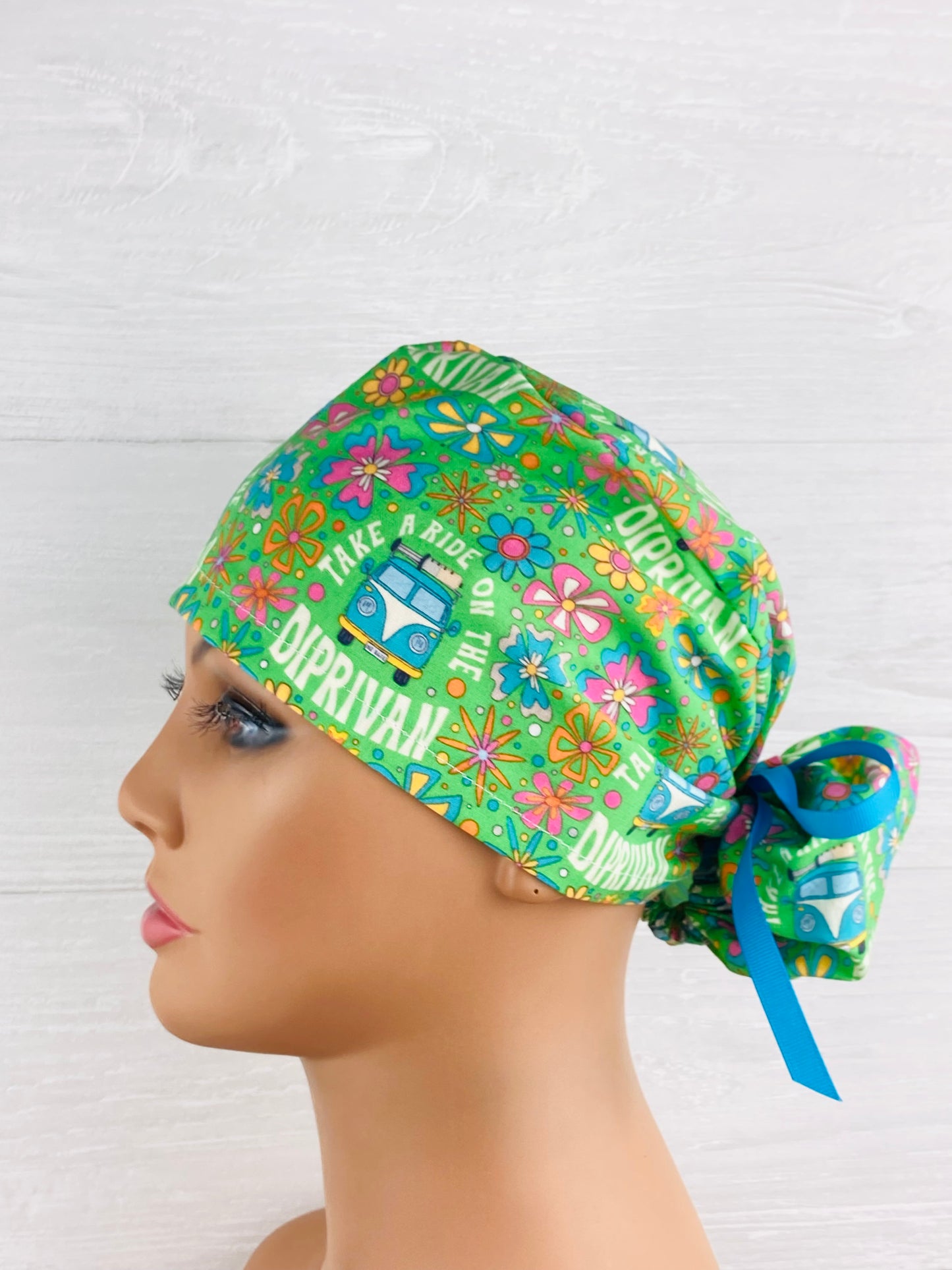 Take a Ride on the Diprivan Ponytail Scrub Hat
