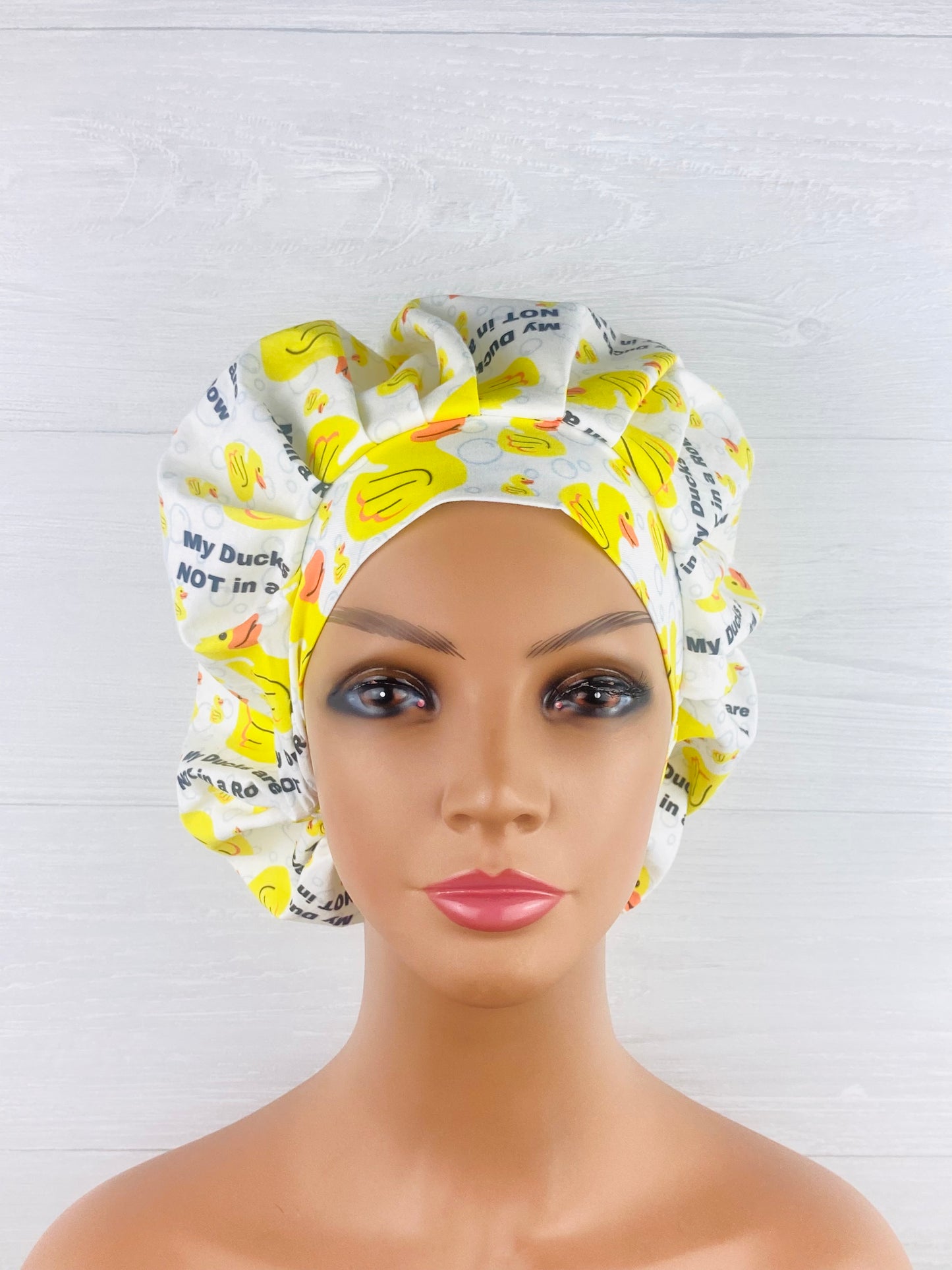 My Ducks are NOT in a Row Bouffant Scrub Cap