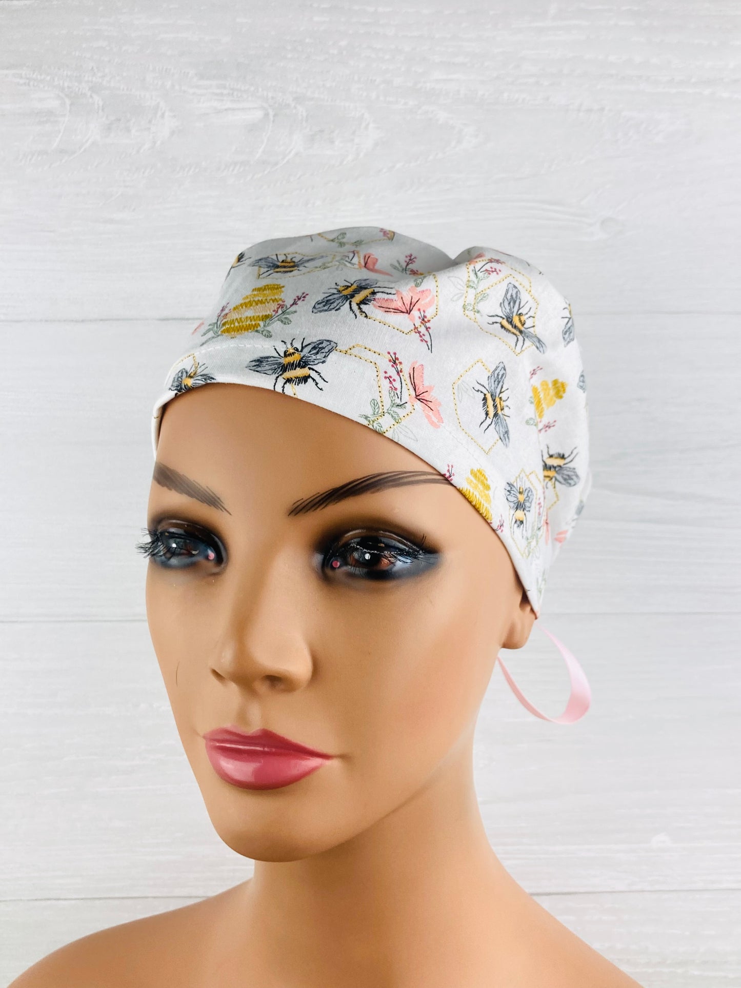Bees on Cream Women's Tieback Hat