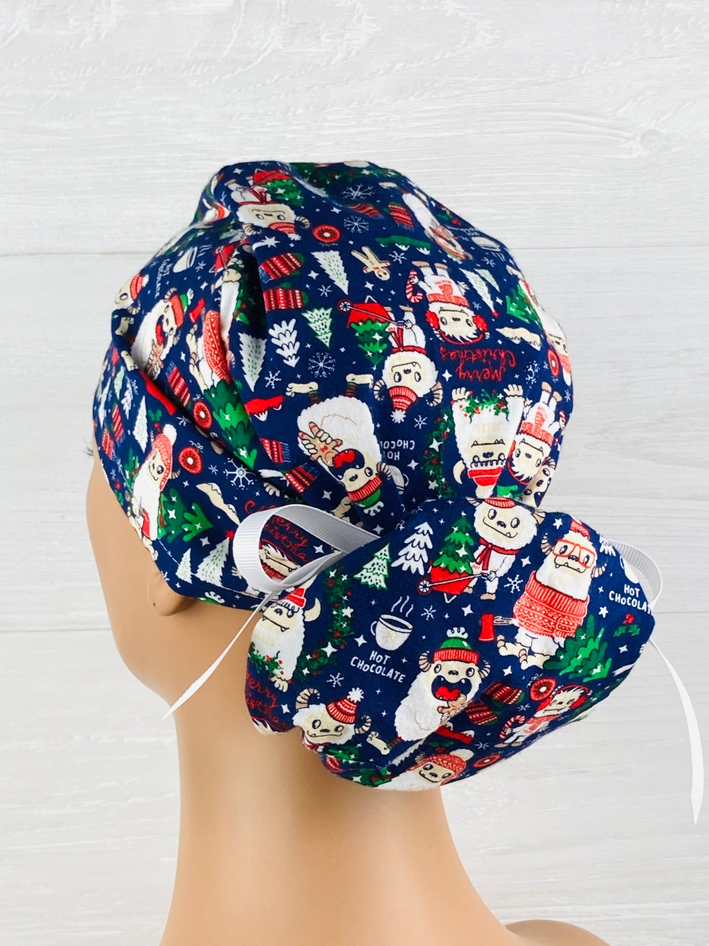 Christmas Yetis Ponytail Hat
