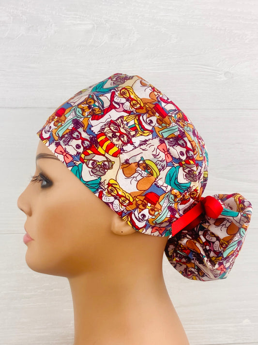 Hipster Dogs Ponytail Hat