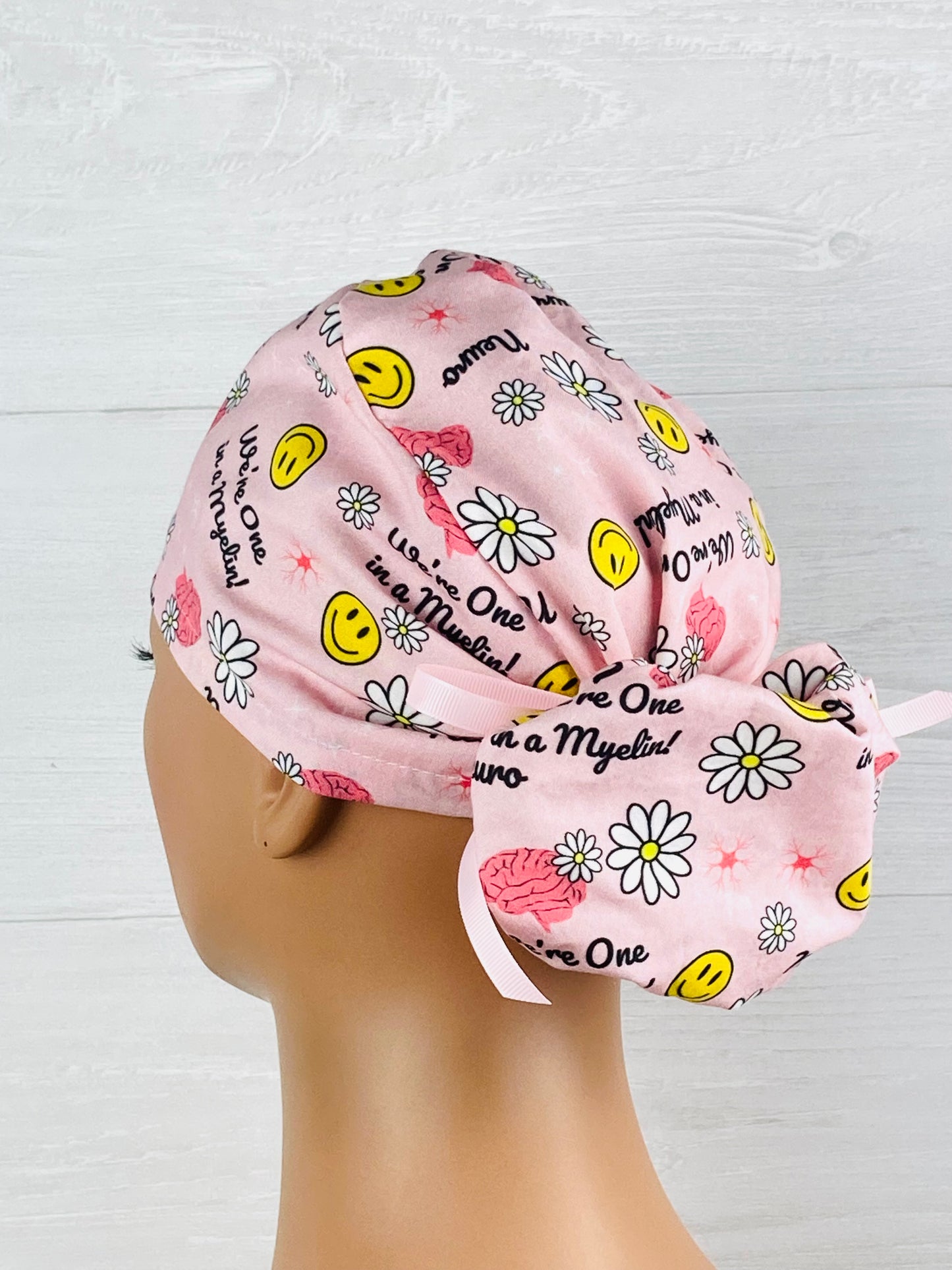 We're One in a Myelin Neuro Ponytail Scrub Cap