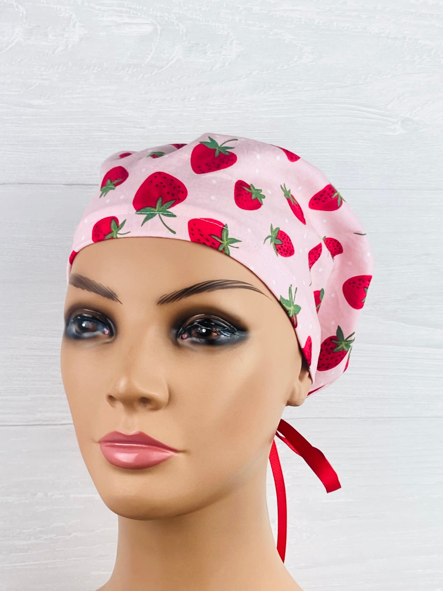 Strawberry Dot Women's Tieback Hat
