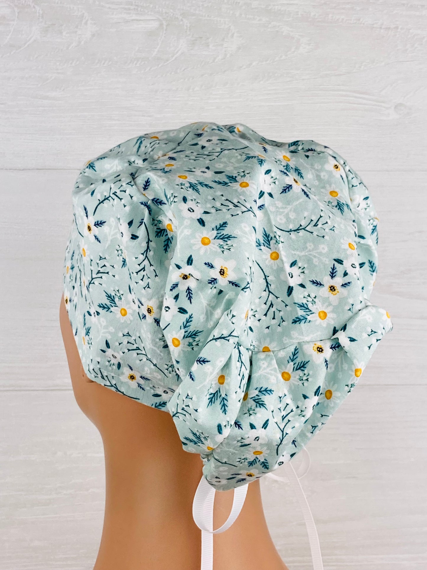 Mint Daisy Floral Women's Tieback Hat