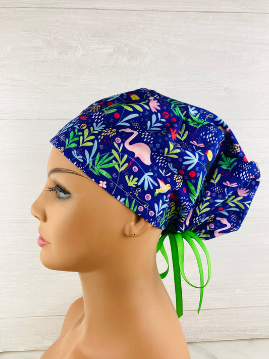 Tropical Birds Womens Tieback Hat