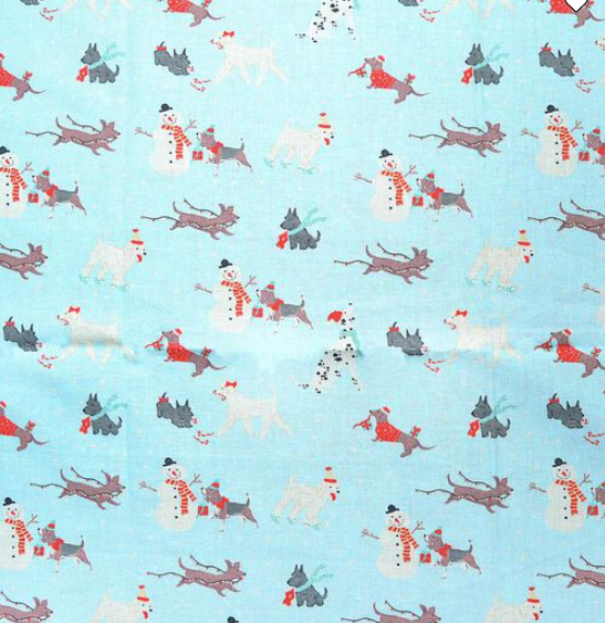 Christmas Dogs and Snowmen Women's Tieback Hat