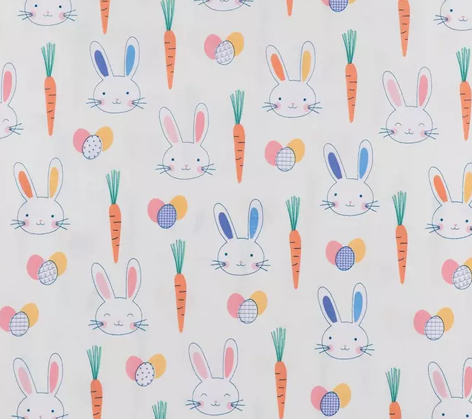 Easter Bunnies on White Ponytail Hat