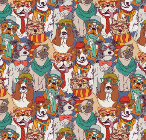 Hipster Dog Men’s Scrub Hat