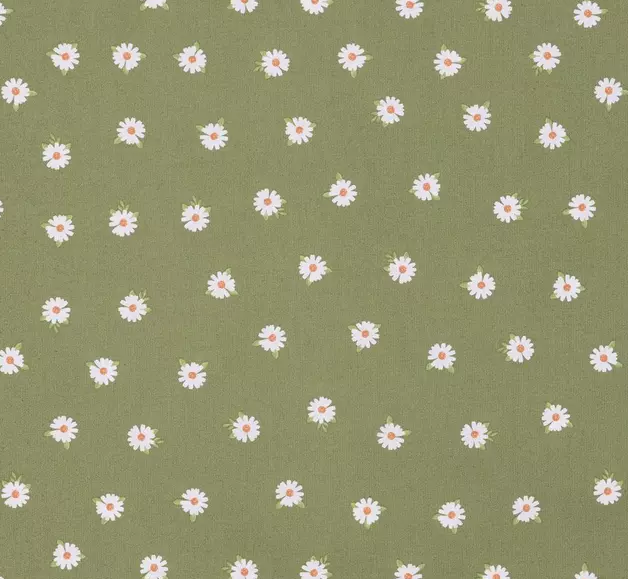 Daisies on Olive Women's Tieback Hat