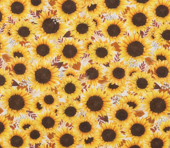 Autumn Sunflowers Ponytail Scrub Hat