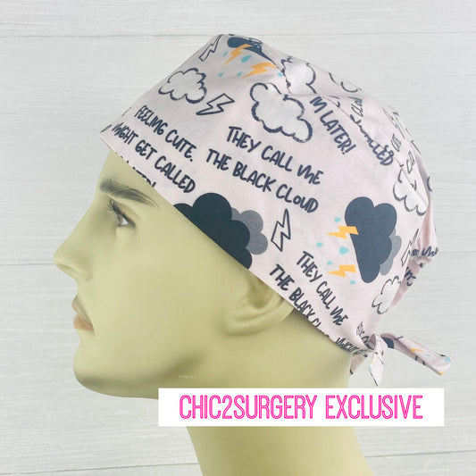 Black Cloud Men's Scrub Hat