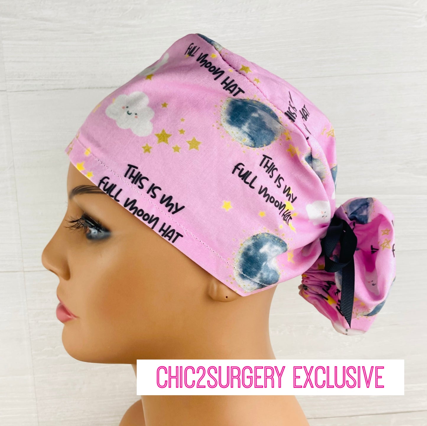 My Full Moon Hat Ponytail Scrub Hat