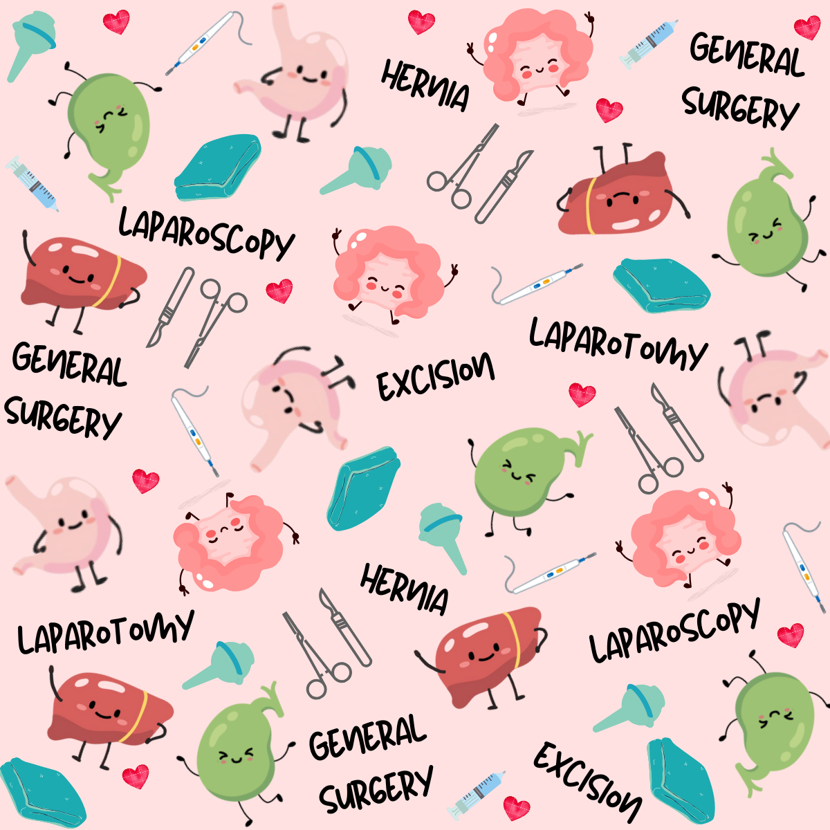 General Surgery Icons Ponytail Scrub Cap