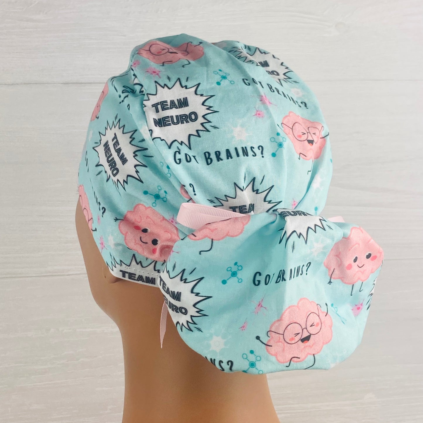 Got Brains Ponytail Scrub Hat
